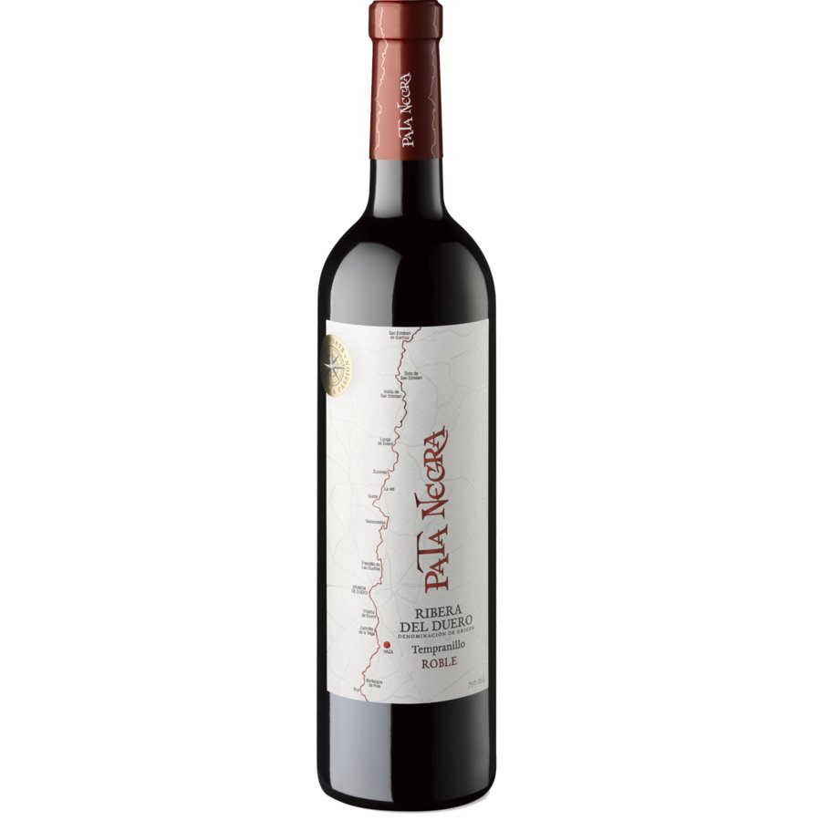 Vino D.O Ribera del Duero PATA NEGRA roble botella 75 cl.
