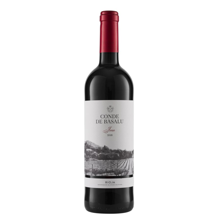 Vino rioja tinto joven CONDE DE BASALU botella 75 cl