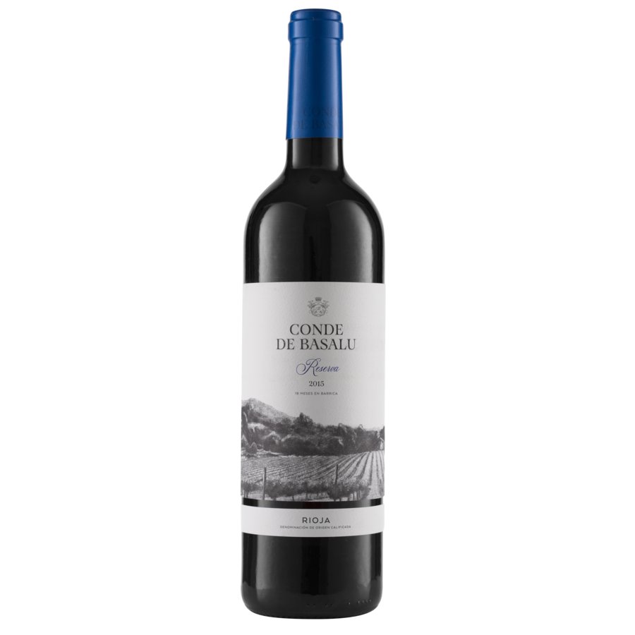 Vino rioja tinto reserva CONDE DE BASALU botella 75 cl