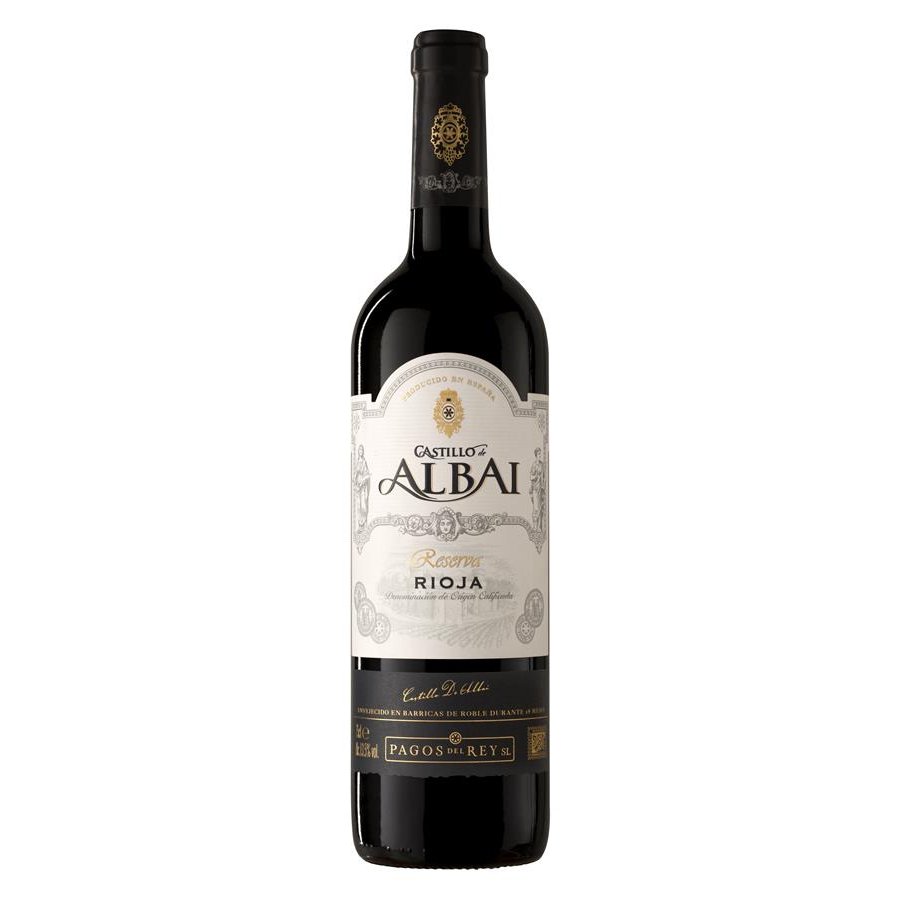 Vino D.O.Rioja tinto CASTILLO DE ALBAI reserva botella 75 cl.