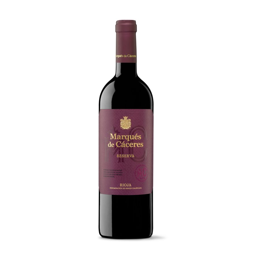Vino rioja MARQUES CACERES reserva b/75 cl.