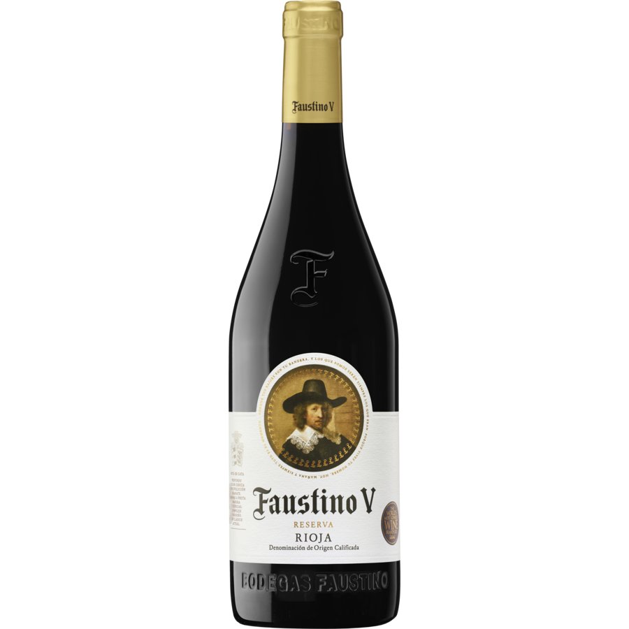 Vino D.O. Rioja FAUSTINO V tinto reserva botella 75 cl.