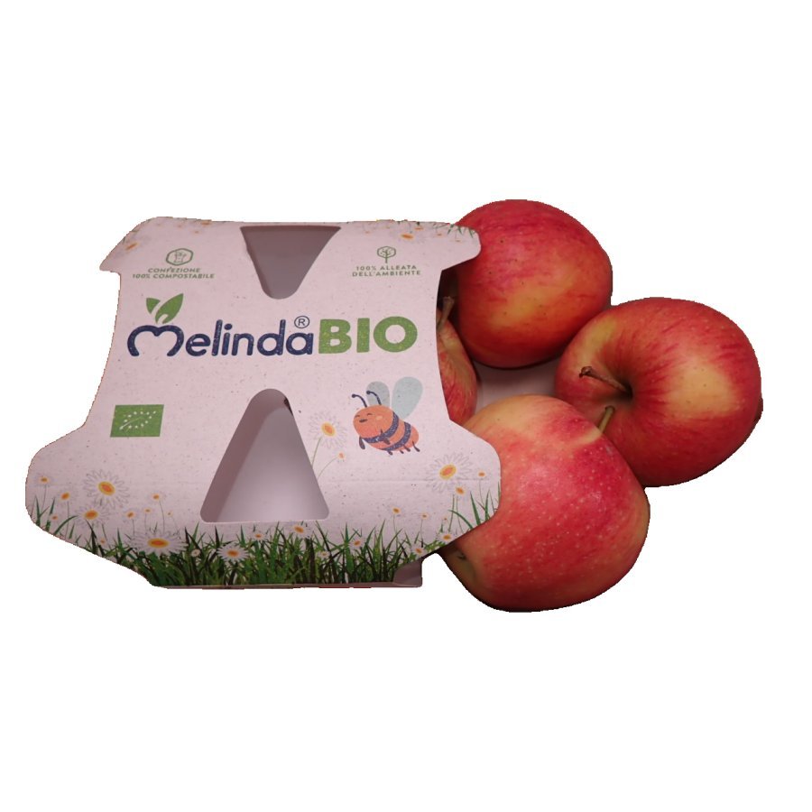 Manzana roja ecológica calibre 75/80 (4 piezas) bandeja 750 g
