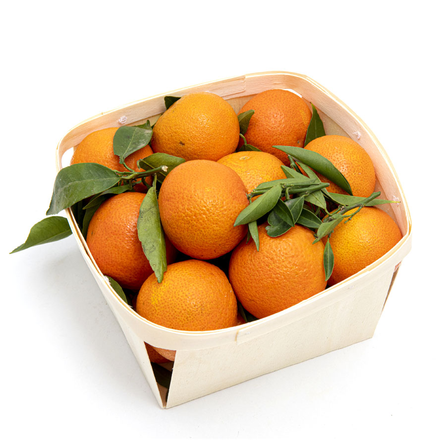 Mandarina con hoja (54/74mm) cesta 1,4 kg