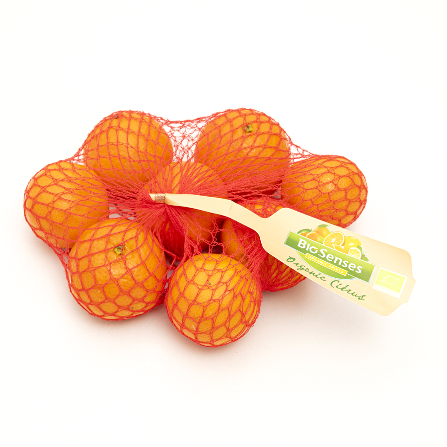 Mandarina ecológica calibre 1/4 (50-74mm) malla 500 g