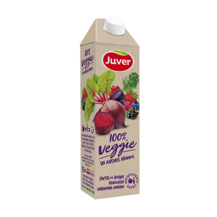 Zumo veggie frutas bosque-remolacha-zanahoria morada JUVER 1 l.