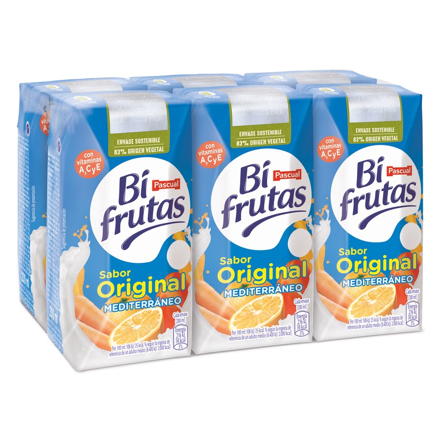 Bifrutas PASCUAL Orignial Mediterráneo pack 6x200 ml