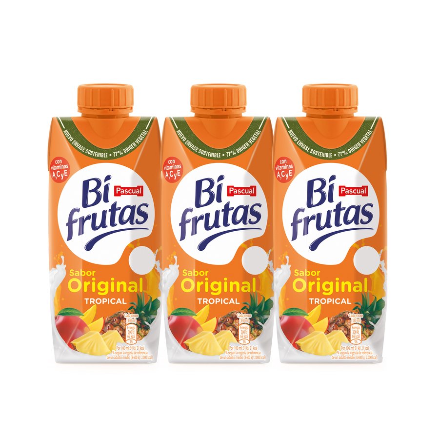 Bifrutas PASCUAL tropical pack 3x33 cl